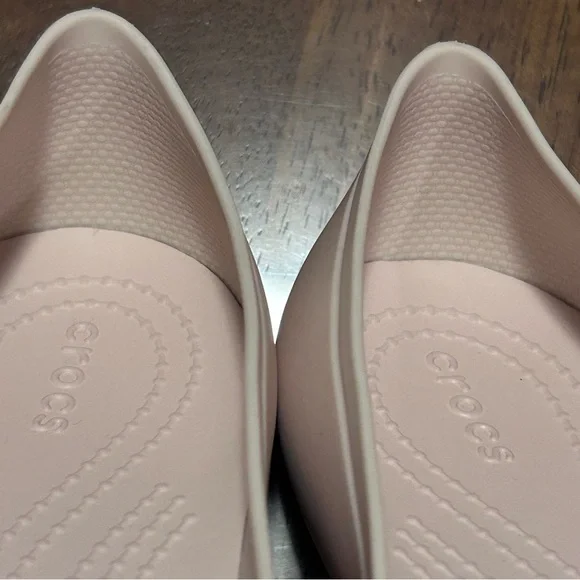 Crocs Brooklyn Mary Jane Flats Pink Quartz Ballet Slip On Comfort Shoe W8 209384 - Picture 8 of 13